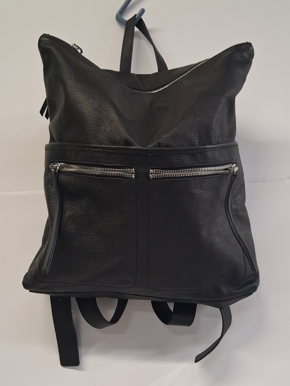 Margot 100% Genuine Leather Black Backpack Unisex